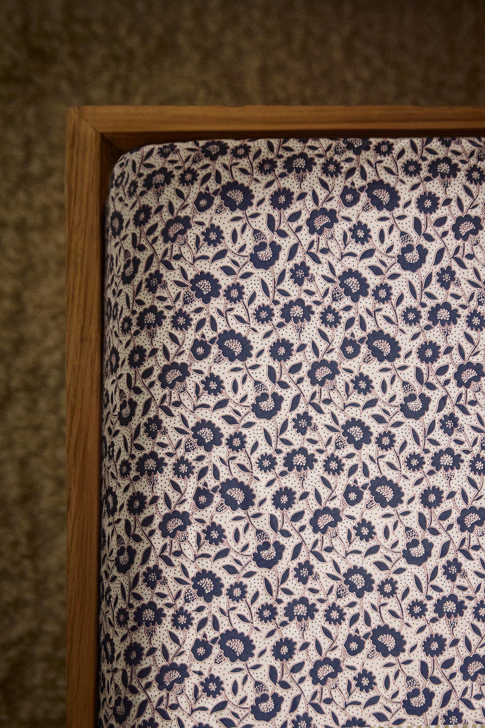 DRAP-HOUSSE EN COTON FLORAL POUR ENFANTS